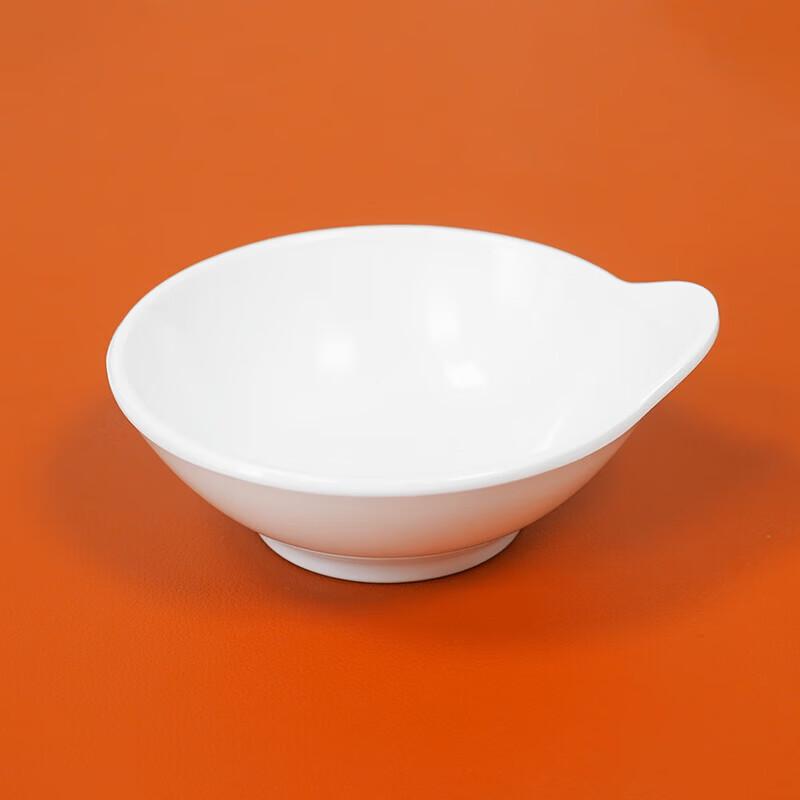 Chinese Style White Melamine Dipping Dishes - 10-Pack