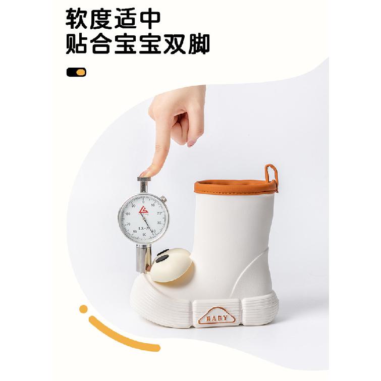 Cute Big Eyes Parent-Child Cartoon Rain Boots for Girls Outdoor Wear Student Kids Water Shoes Non-Slip Waterproof Rainy Day Rubber Shoes