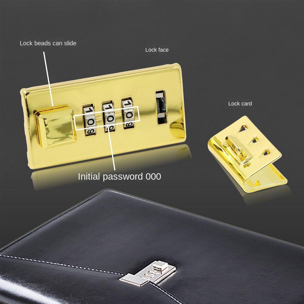 Slitesterk legeringsnotatbok passordlås DIY gjenbrukbar koffertlås Vanntett legeringslås Bagasje