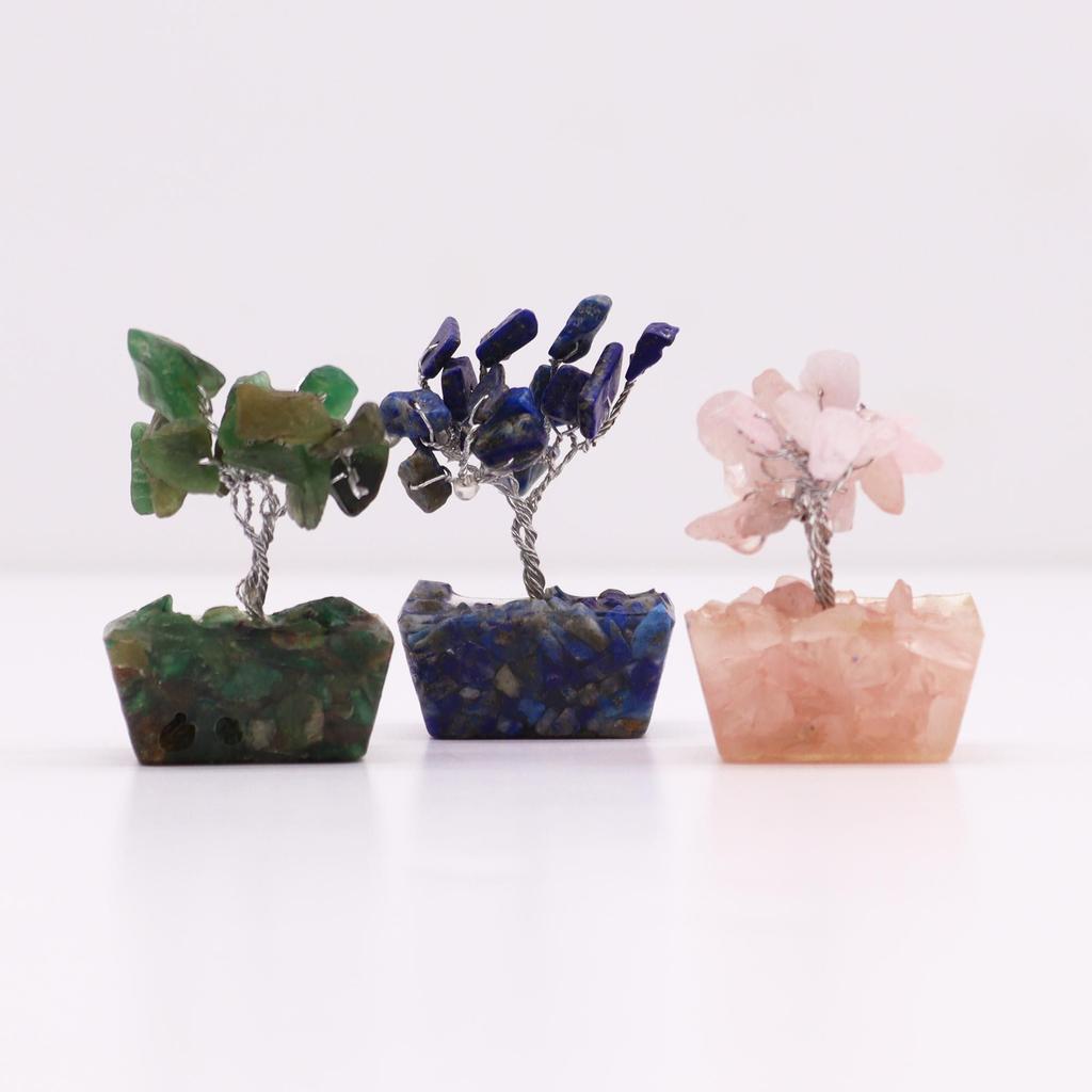 Mini Orgonite Gemstone Trees Assorted Set of 12