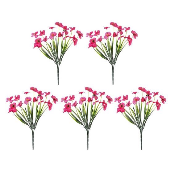 Artificial Flowers Adjustable Height Fade-Resistant Handmade Realistic Silk Petals No Watering Sunlight Floral Display Arrangement