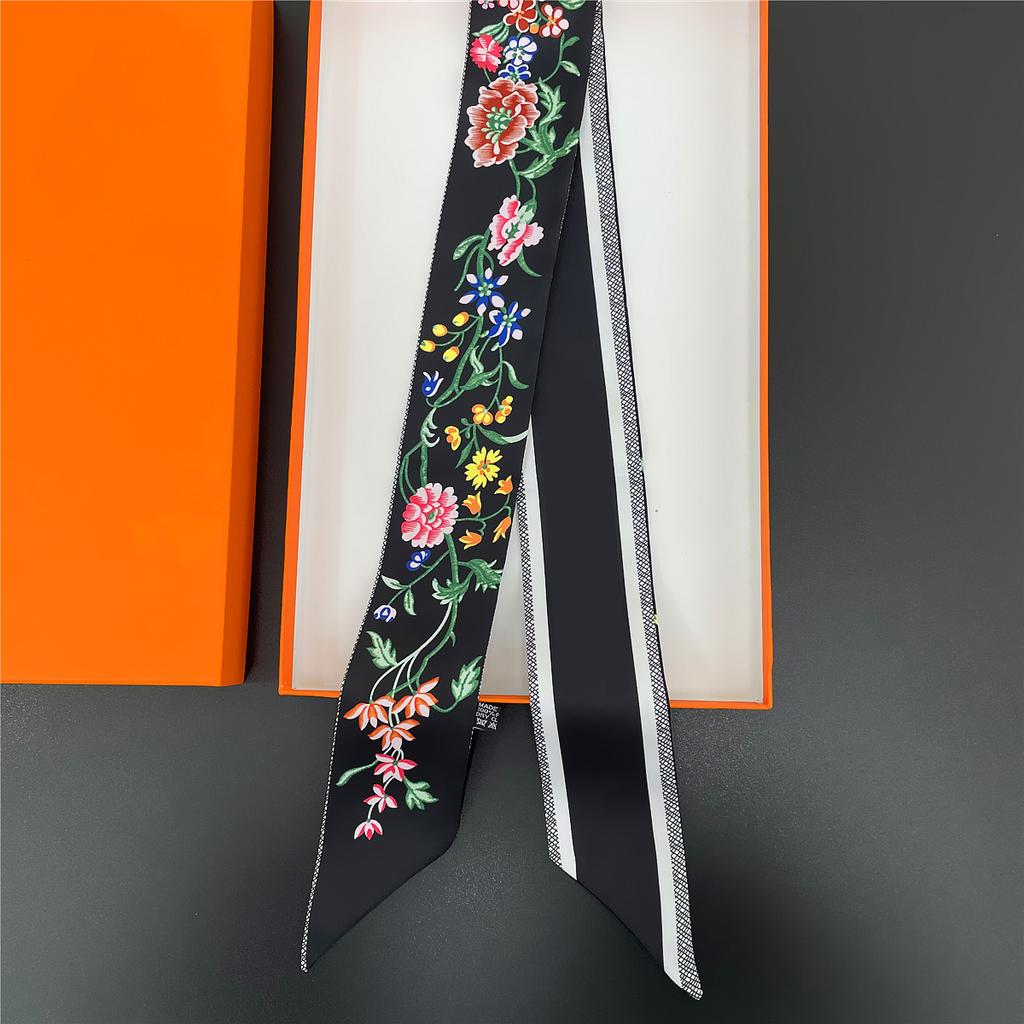 2023 New Design Tarot Scarf Women Luxury Brand Scarf Bag Hair Skinny Silk Scarves Fashion Foulard Neckerchief Headband For Lady