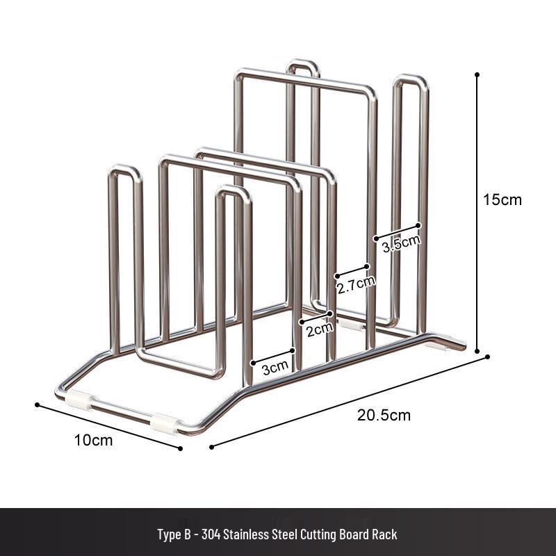 304 Stainless Steel Countertop Chopping Board and Pot Lid Holder
