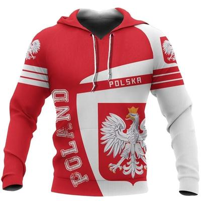Hanorace cu glugă cu imprimeu cu emblemă a drapelului Poloniei 3D Totem spiritual polonez Pulovere cu glugă cu grafică Moda pentru copii Pulovere hip hop Îmbrăcăminte Top