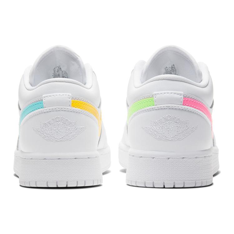 New Jordan 1 Low White Neon GS CW7035-100