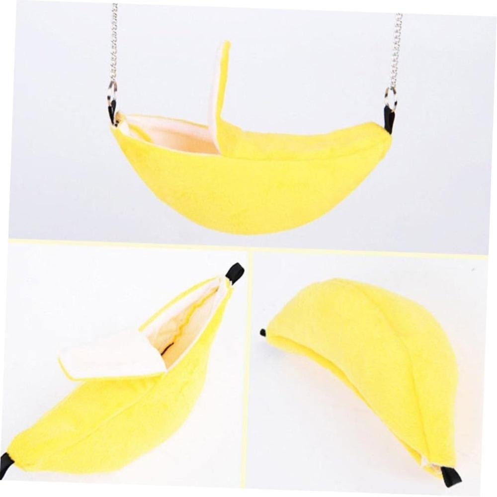 Banana Hamster Bed Soft Hammock Small Animal Warm Bed House Cage Nest Hamster Accessory for House Hamster Small Bird Pet