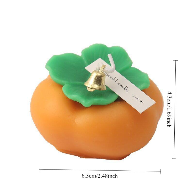 1PC Persimmon scented candle as a souvenir, indoor display item, smokeless solid scented wax, Christmas