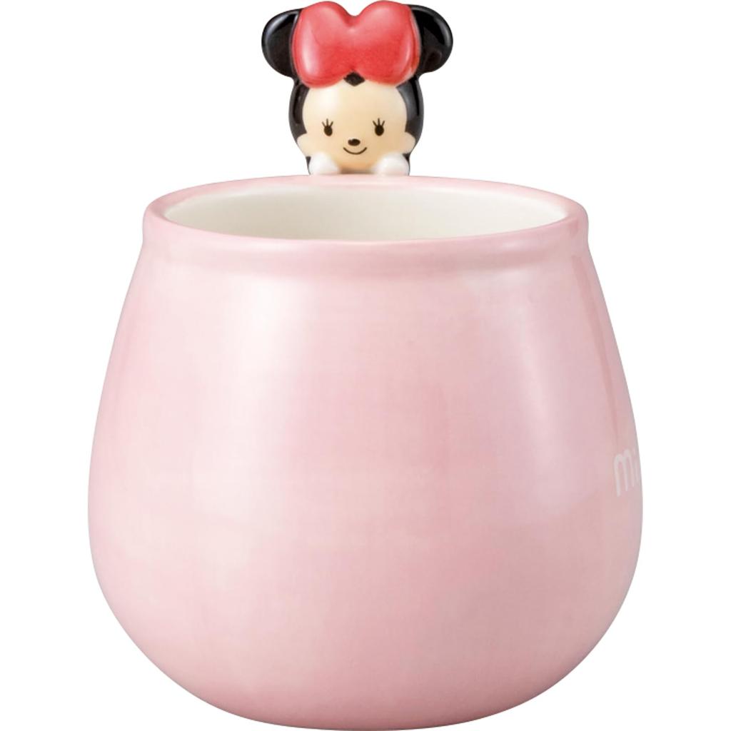 Disney Minnie Maus Yululun Tasse mit 9 x Minnie Geburtstagsfigur, Groß, Ca.. 340ml, Ca.. 10cm, Geschirr, Merchandise, Geschenk, Rosa, san4532-2