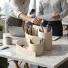 Plastic Desktop Storage Box Compact Pen Holder Multi-functional Makeup Storage Organizer Office