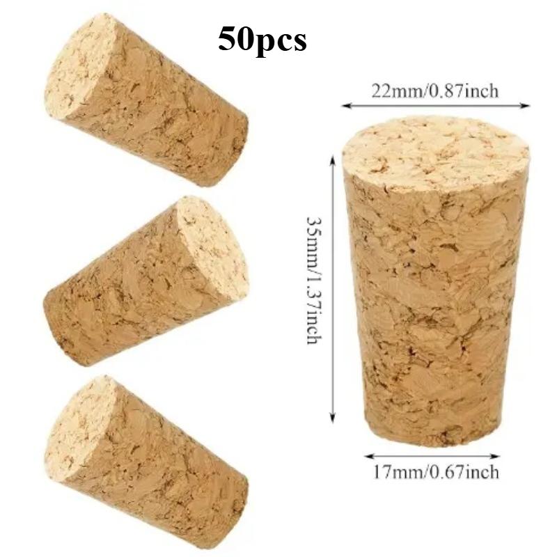 50/100Pcs Wine Corks Stopper Reusable Sealing Wood Lid Cap Wine Bottle Stopper for Bottle Bar Tools Kitchen Accessories