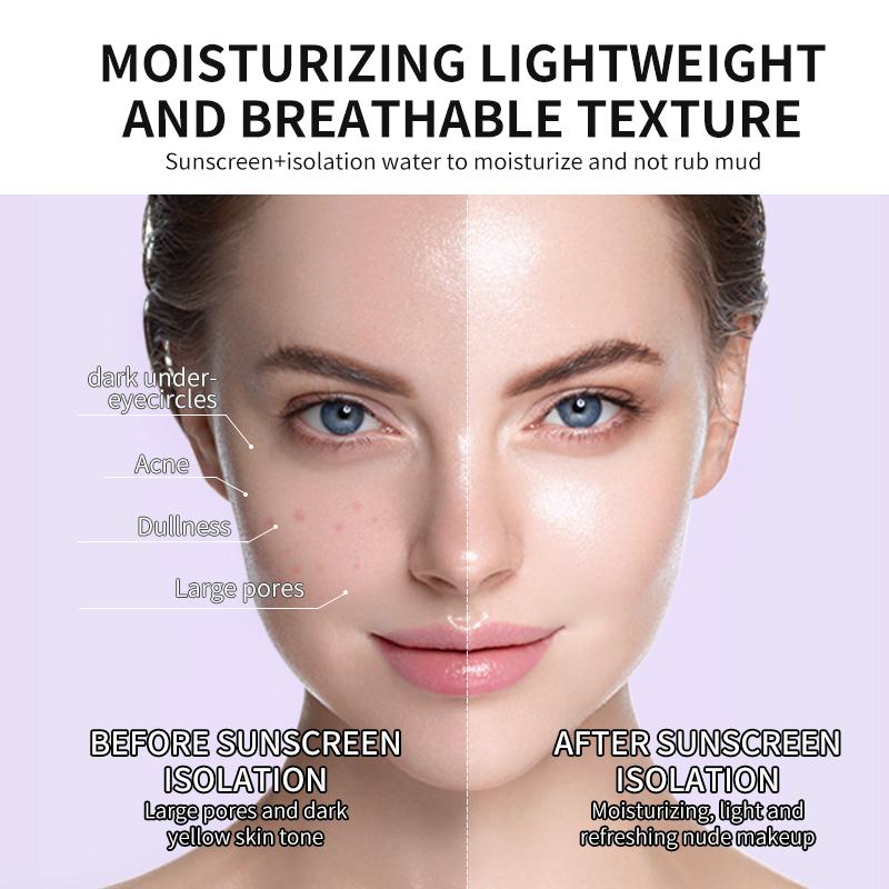 MERCILEN 2 IN 1 Rainbow Isolated + Sunscreen SPF 50+ Concealer Moisturizing Primer Brightening and Contouring