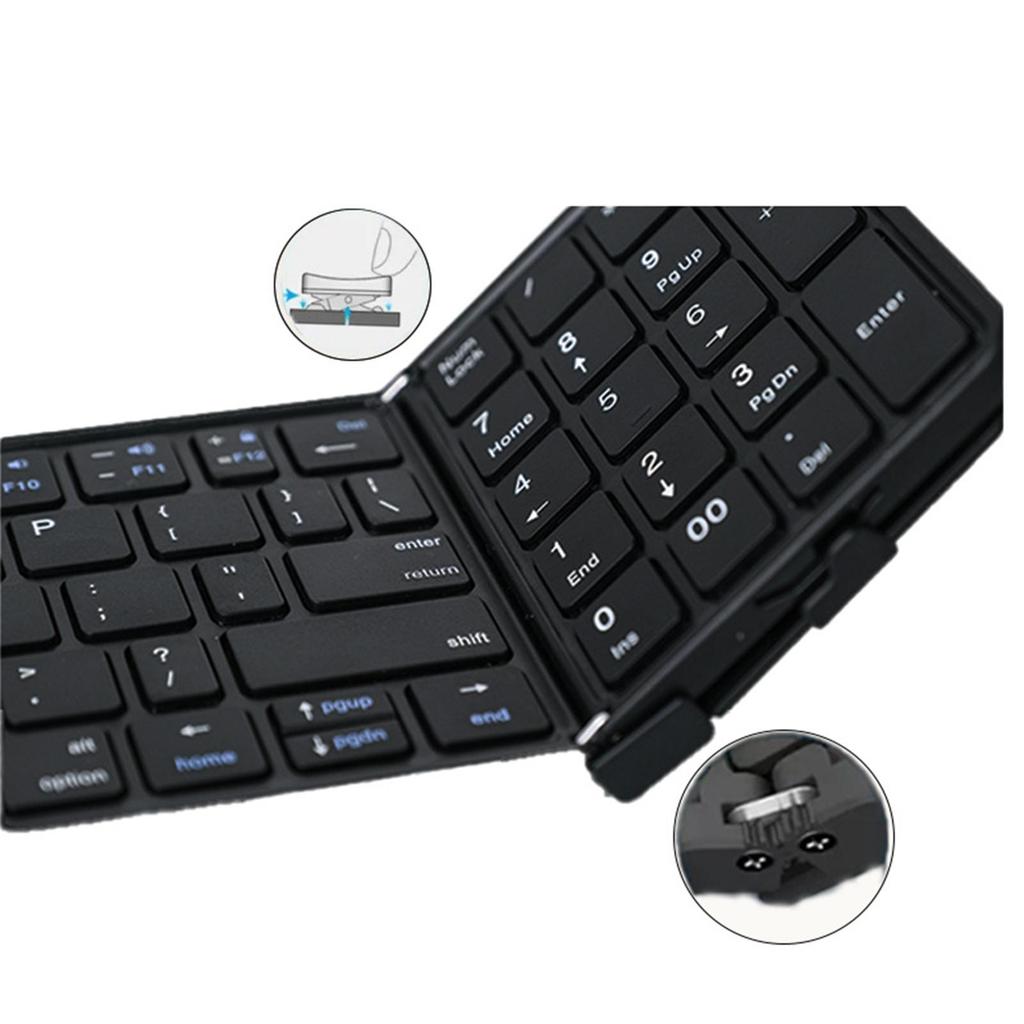 Folding Bluetooth Keyboard with Digital Zone Mobile Phone Tablet Portable External Wireless Bluetooth Mute