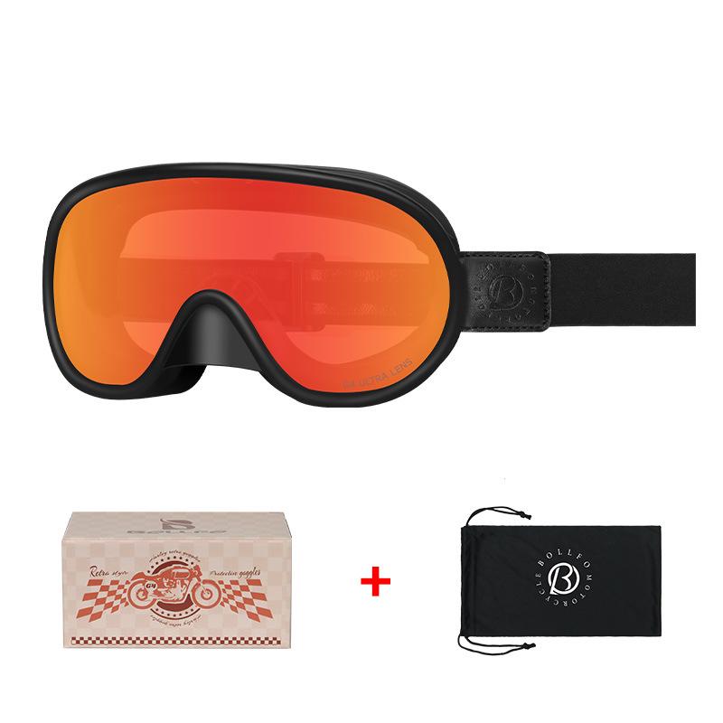 "Day-Night Dual-Use Retro Motorcycle Goggles: Color-Changing, Myopia-Compatible for Harley Helmets"