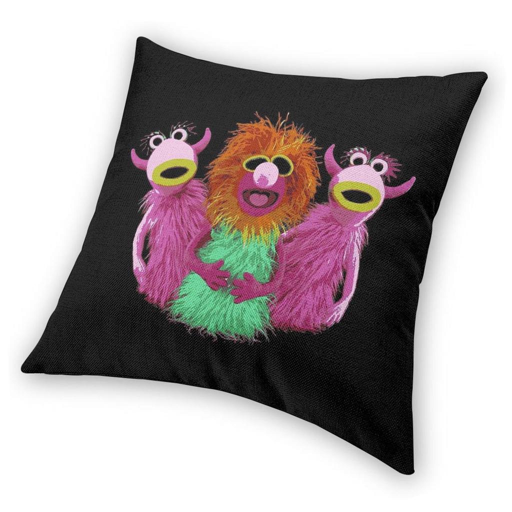 Mahna Mahna Square Pillowcase Polyester Linen Velvet Pattern Zip Decorative Sofa Cushion Cover