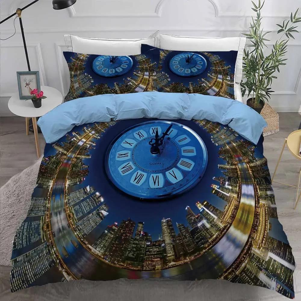 Luxusní souprava ložního prádla Galaxy Dark Blue Twin Full Queen Souprava na přikrývku/přikrývku King Size přikrývka Shining Stars Starry Sky