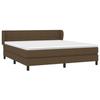 3126256 vidaXL Lit à sommier tapissier avec matelas Marron foncé 160x200 cm