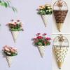 Natural Rattan Wall Planter Hanging Flower Pot Hanger  Garden Wall Decoration Planters for Indoor Plants