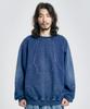 AJOBYAJO Paneled Denim Sweatshirt [Blue]