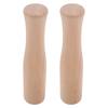 2 Pcs Wooden Food Stick Potato Masher Pestle Garlic Crusher Kitchen Milling Tool Wood Muddler Crushing Rod Garlic