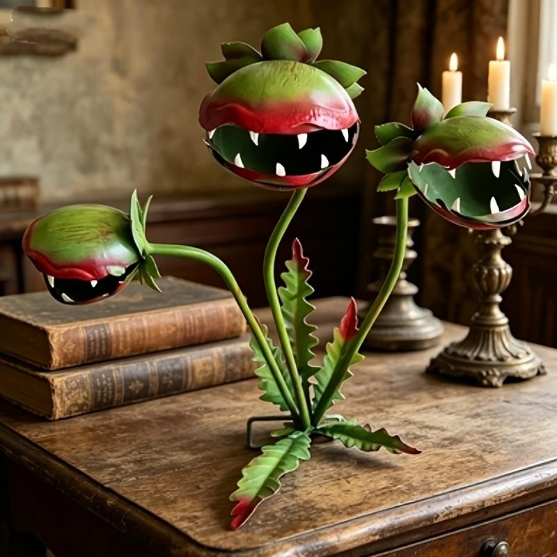 Fun Meat Garden Plaque, Garden Decor for Outside, D Terrifying Painted Metal Garden Vegetable Climbing Structure, Garden And Lawn Decoration Plaque