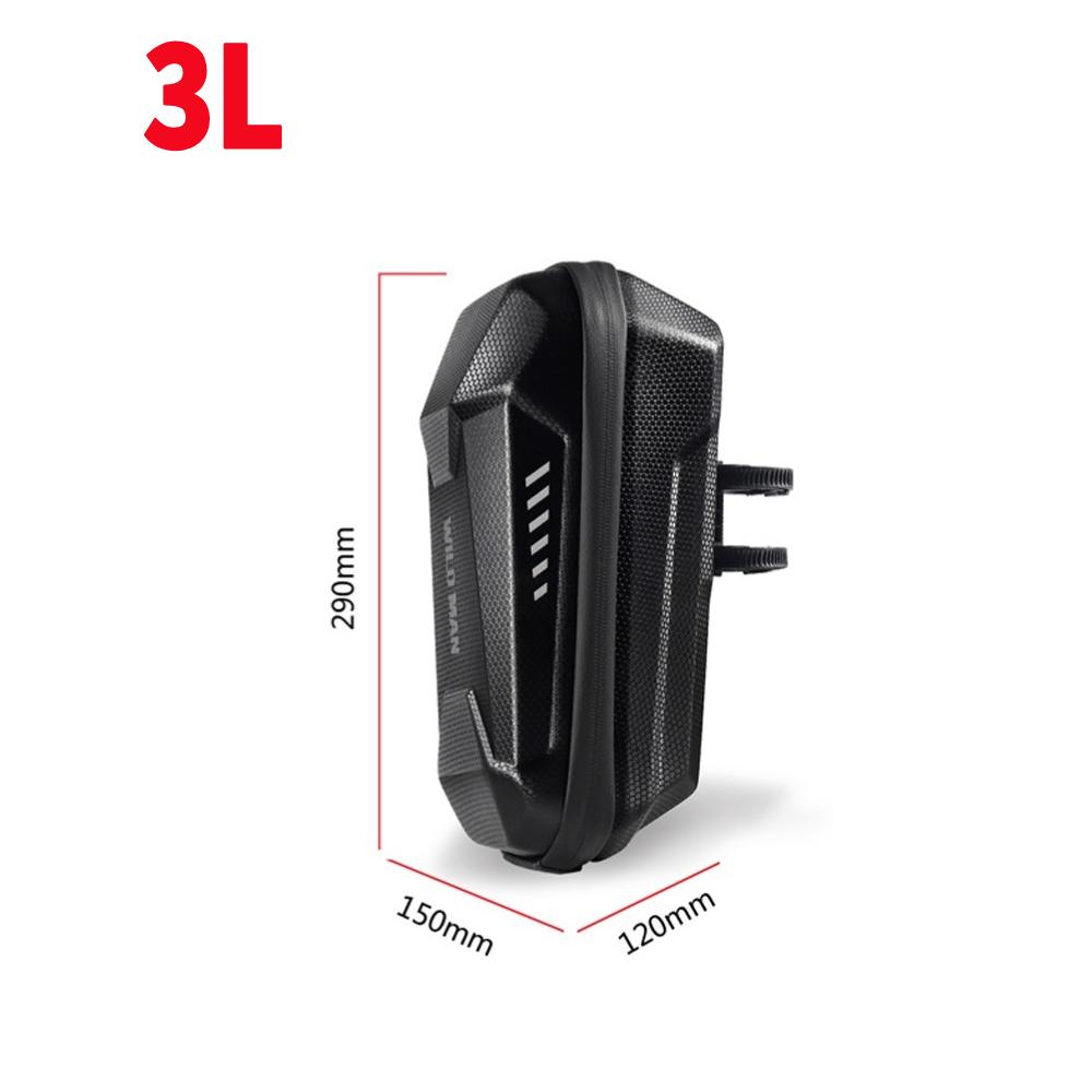 Electric Scooter Bag 2L 3L 4L Portable EVA Hard Shell Large Capacity Night Reflective Skateboard Front Handle Case Scooter Parts