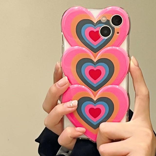 

Surround Love Rainbow 3d Relief Cute Heart Cartoon Ins Пара Чехол для телефона Fo Iphone 12 Pro Max 13 11 Promax Силиконовый мягкий чехол for iphone 11