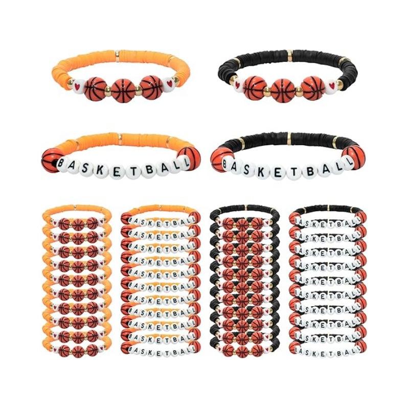 JYL TS Bracelet Sports Stackable  Letter Beads Fuels Passion & Achievement Four-piece Basketball set