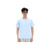 Li Ning Sports Lifestyle Series Solid Color Breathable Versatile Casual Short Sleeve T-Shirt Men Tops Sky-Blue ATSV437-2