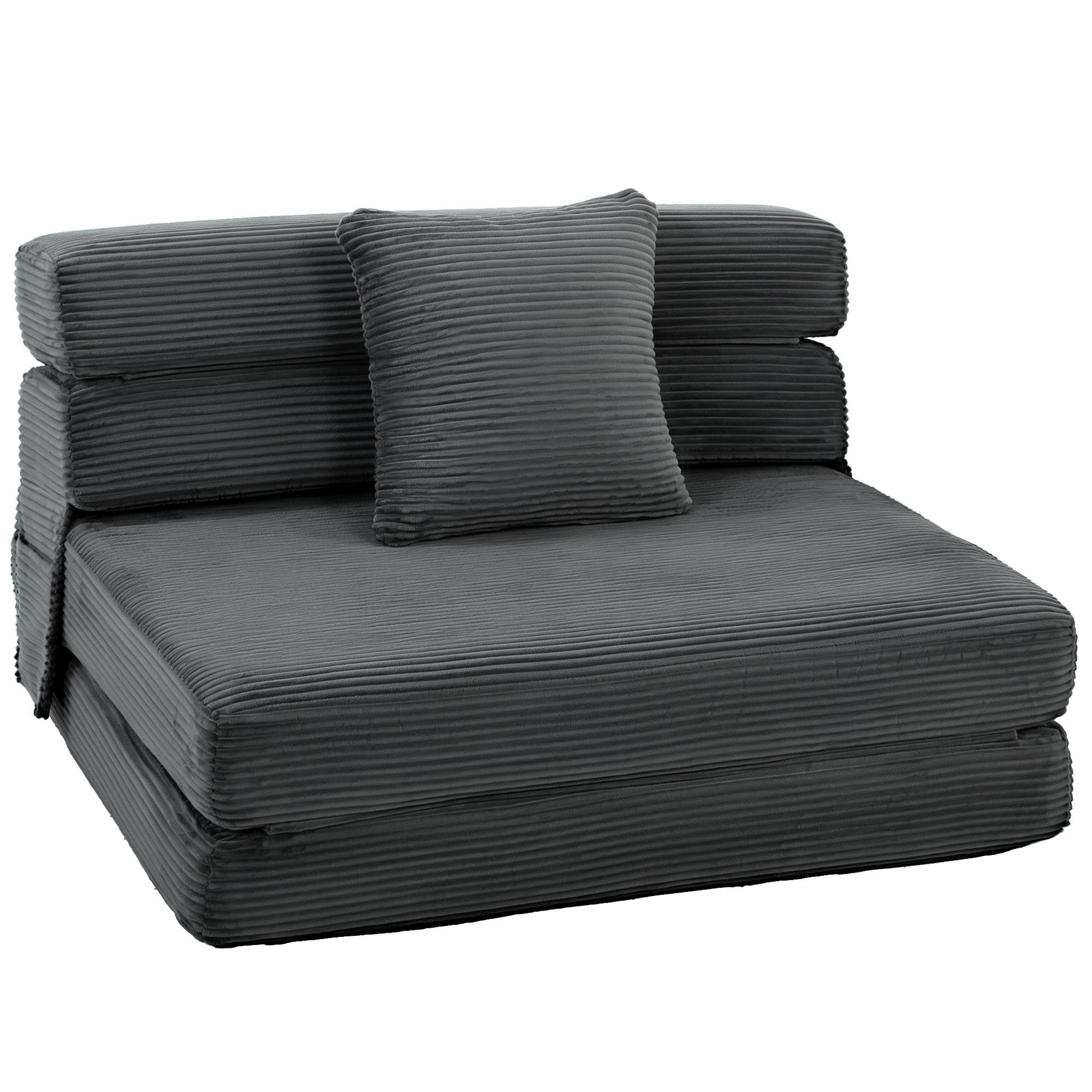 2-in-1 Boneless Cloud Floor Chair, Foldable
