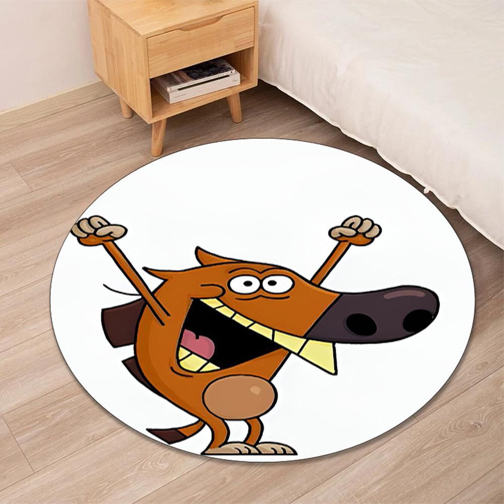 Tappeto Rotondo Stampato Zig & Sharko Tappeto per Sedia Tappeto per Area Tappetini per Ingresso, per Sedia da Ufficio Soggiorno Camera da Letto Cucina.