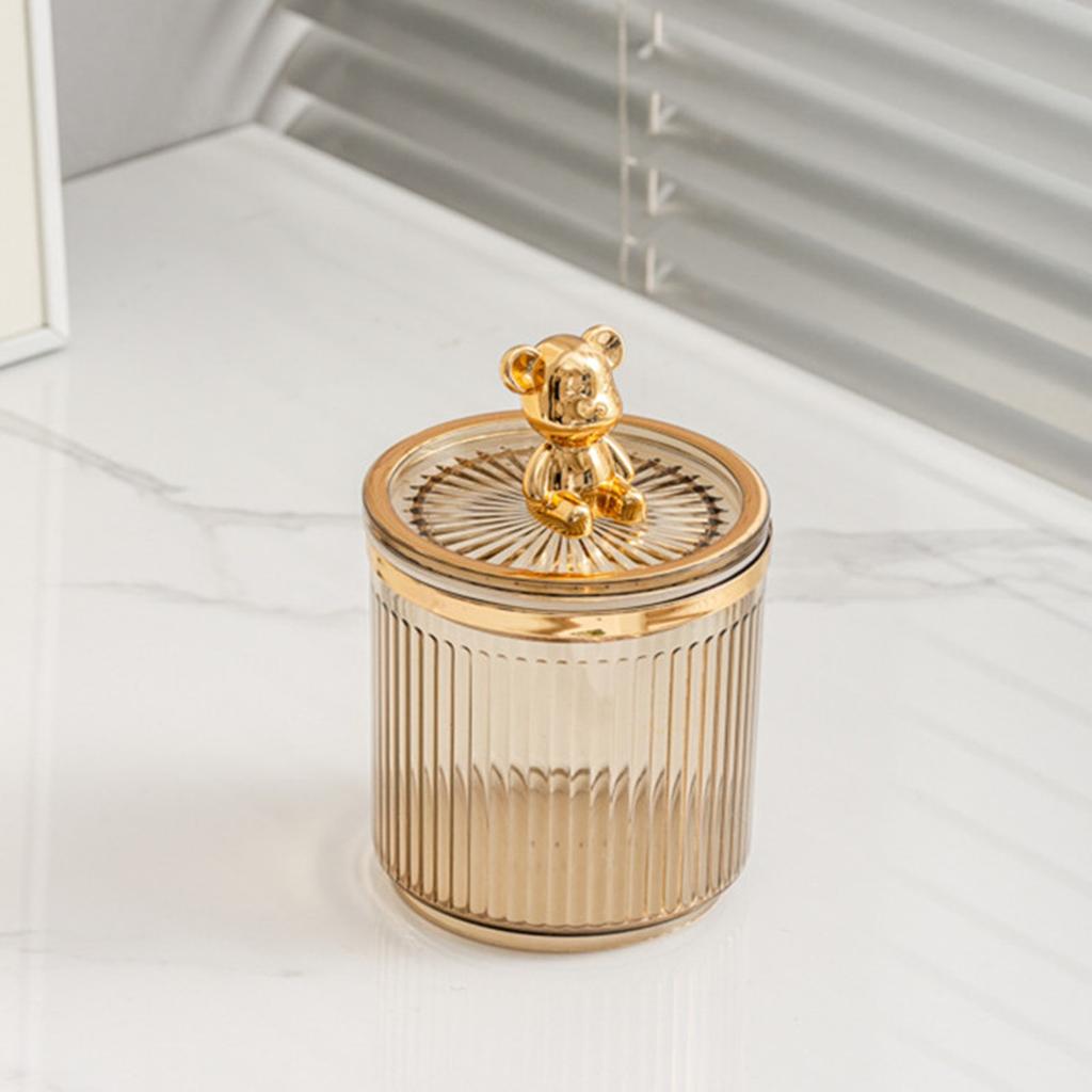 Light Luxury Cotton Swab Cosmetic Pad Organizer Luxury Home Floss Holder Container