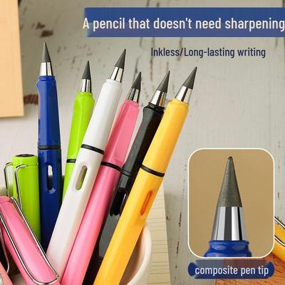 Eternal Pencil: No-Sharpen, Erasable, Break-Resistant Lead, Inkless, Ideal for Sketching & Correcting Writing Posture (Student Set)