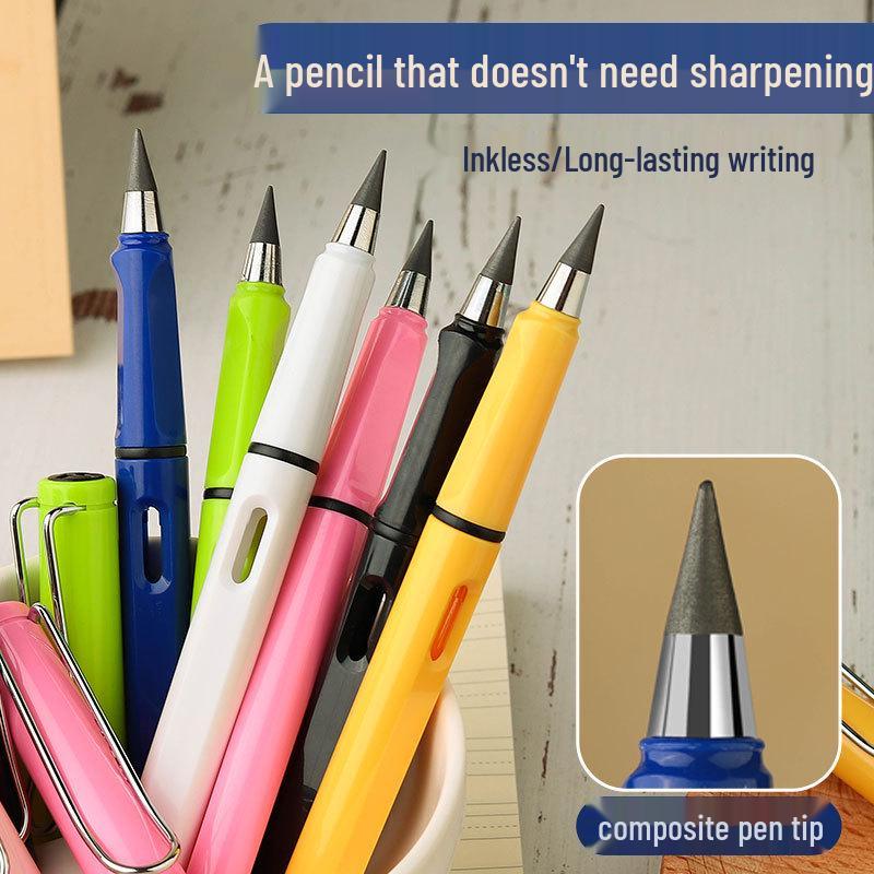 Eternal Pencil: No-Sharpen, Erasable, Break-Resistant Lead, Inkless, Ideal for Sketching & Correcting Writing Posture (Student Set)