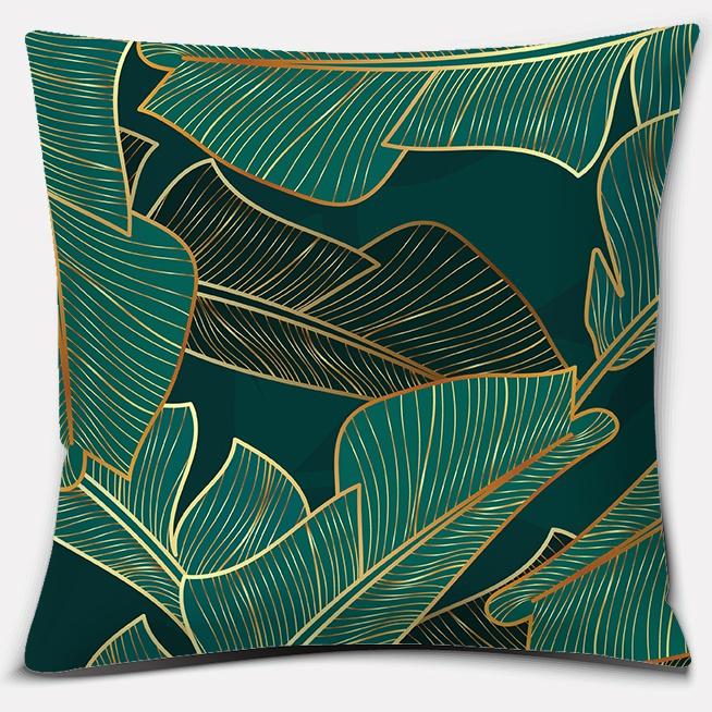 Bean Green Floral Pattern Series Pillowcase Bedroom Living Room Sofa Chair Car Cushion Cover Home Decoration Embrace Pillowcase