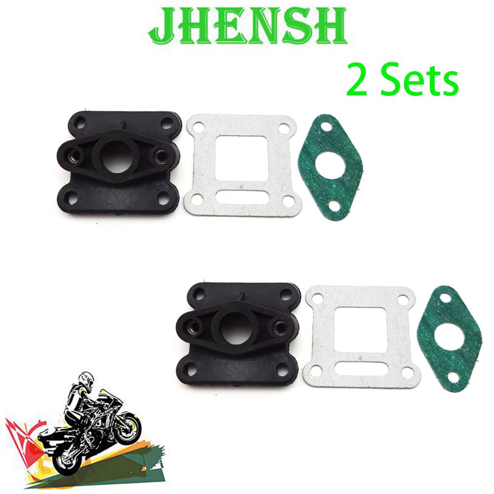 JHENSH Inlet Manifold Intake For 47cc 49cc Mini Moto ATV Quad Dirt Bike Pocket Bike 2 Sets