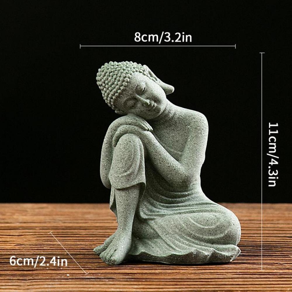 Buddha Statue Desk Accessorie Interior Accessories Buddhism Figurine Garden Statue Ornament Fish Tank Coffee Table Decor Buda