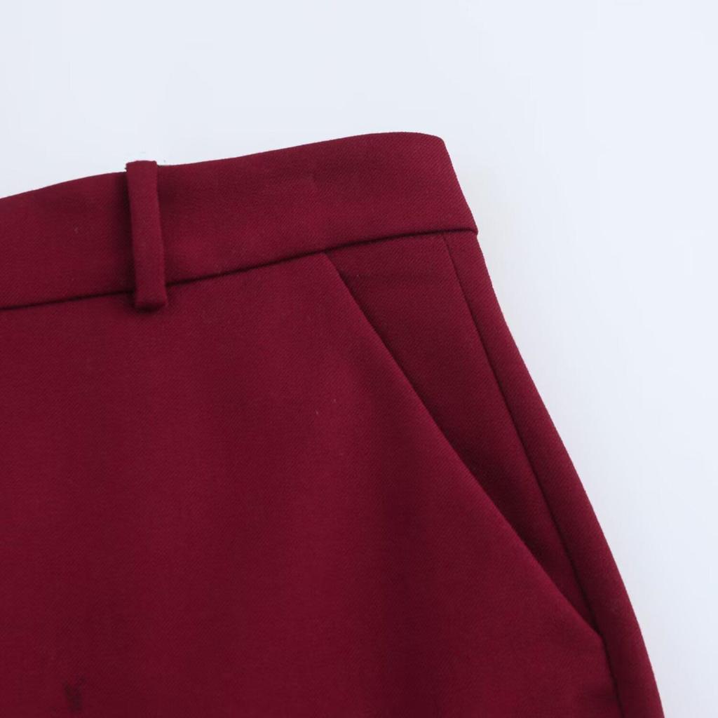 Women's European & American Style V-Neck Sleeveless Vest + Casual Pants Solid Color Set