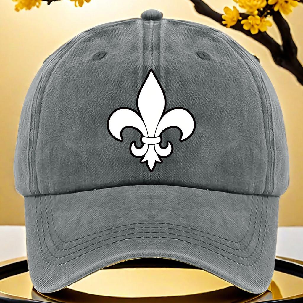 Lily flower pattern, fun theme pattern, printed baseball cap, multi color selection, adjustable size duckbill cap