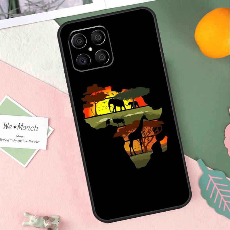 

Map of Africa African Fabrics Case For Honor 200 Pro 50 70 90 Lite X9b X9a X8b X8a X8 X9 X9c Honor Magic 7 5 6 Pro Cover Honor 70