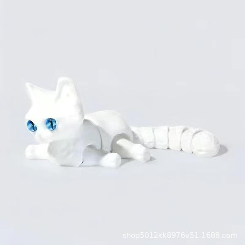 

3D Printing Cat Figures Multi-Joint Movable Simulation Cats For Gift Living Room Car Desktop Decoration 3d