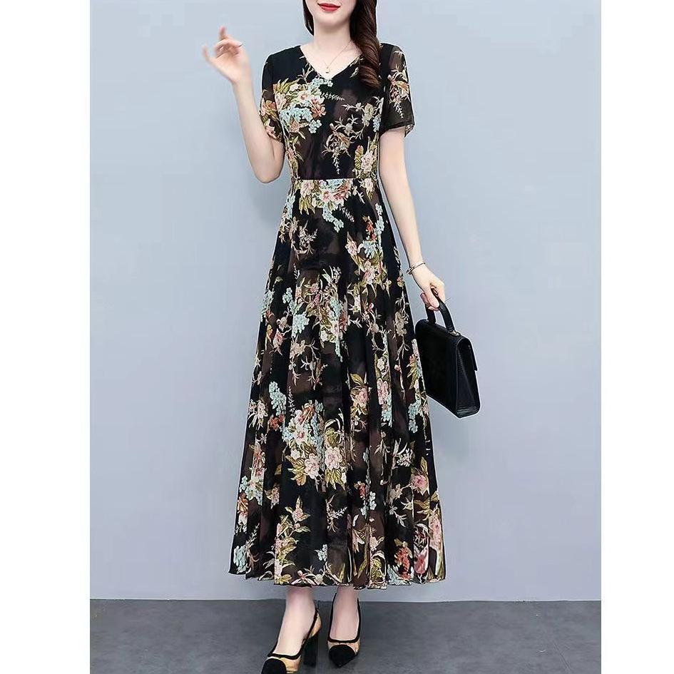Summer Women's Plus Size Slimming Long Dress