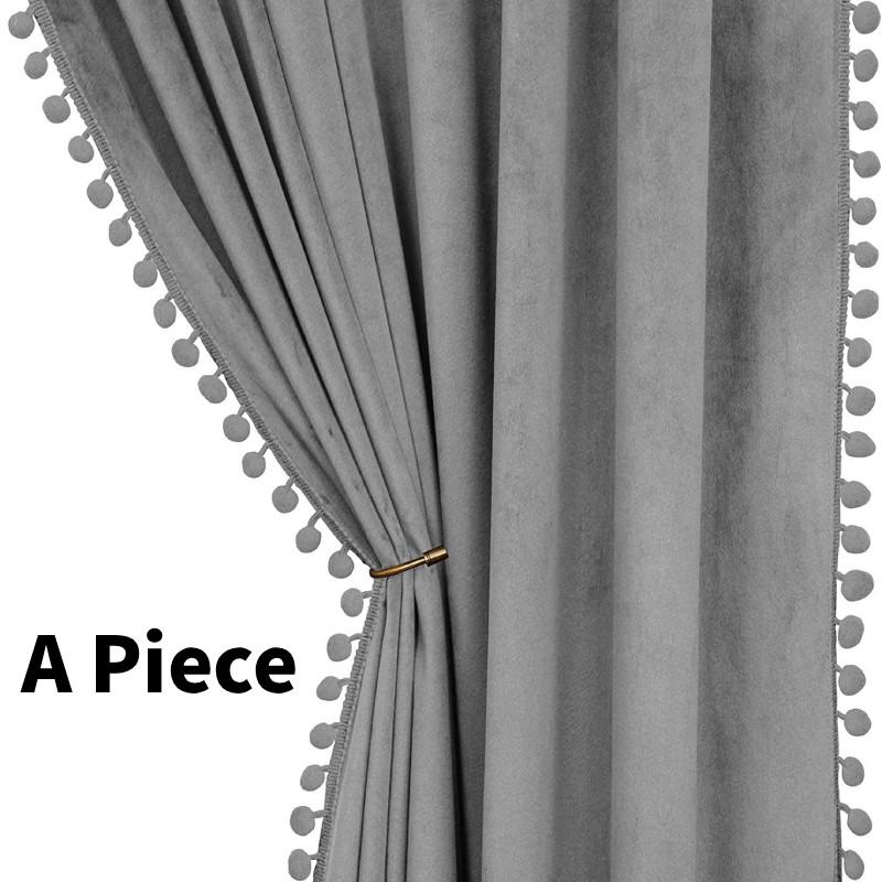 

Цвет Однотонная Бархатная Занавеска Длинные Портьеры для Гостиной Предметы Домашнего Обихода 100x140cm серый