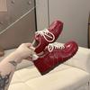 Fashion versatile casual shoes inner height-increasing sports single shoes autumn retro design feeling thick-soled lace-up shallow mouth German tra