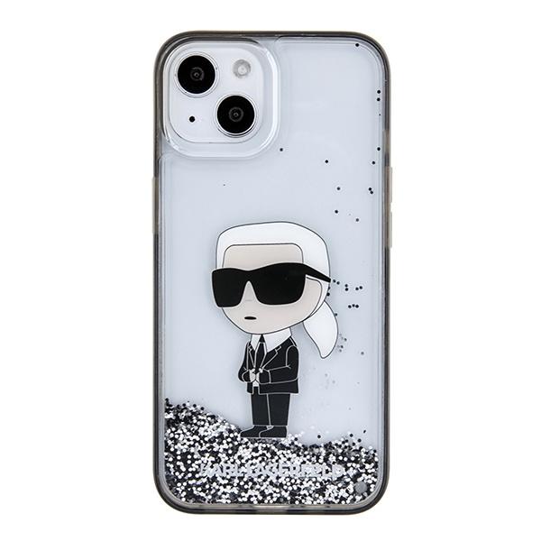 Karl Lagerfeld Klhcp15Slkknsk Iphone 15 / 14 / 13 6.1 Transparent Hardcase Liquid Glitter Ikonik