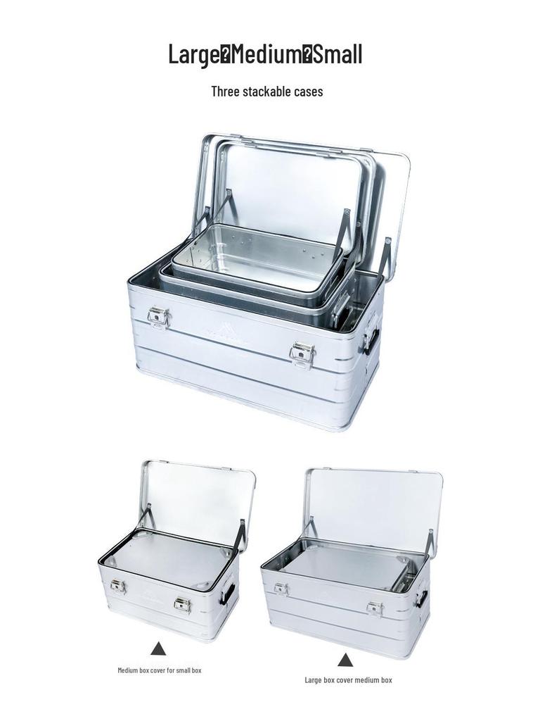 Large Multi-functional Aluminum Storage Box for Outdoor Camping & Vehicle Use