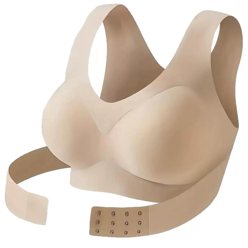 Women Front Buckle Posture Corrector Bra, Seamless Beauty Back Wireless Underwear, Integrated Gathering Shaping Back Support Corrective Lingerie