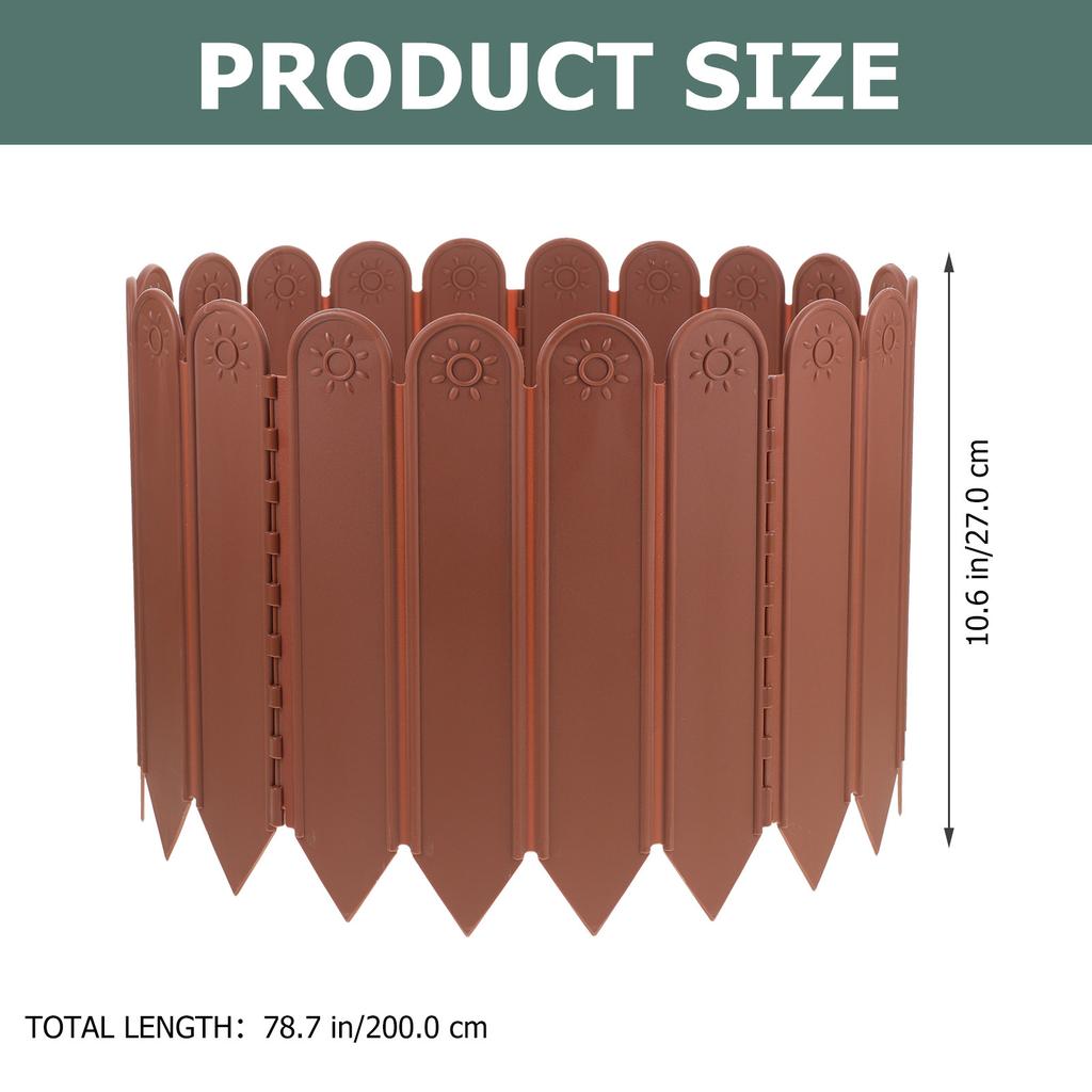 1 Bag Plastic Lawn Edging Fence Garden Landscape Border Reusable Portable Straight Or Curved Design for Sidewalks Flower Beds