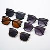 Motorcycle 4pcs Fashion Gradient Cat Eye Sunglasses Retro Square Lens Large Frame Cycling Sun Glasses Vintage Eyewear UV400