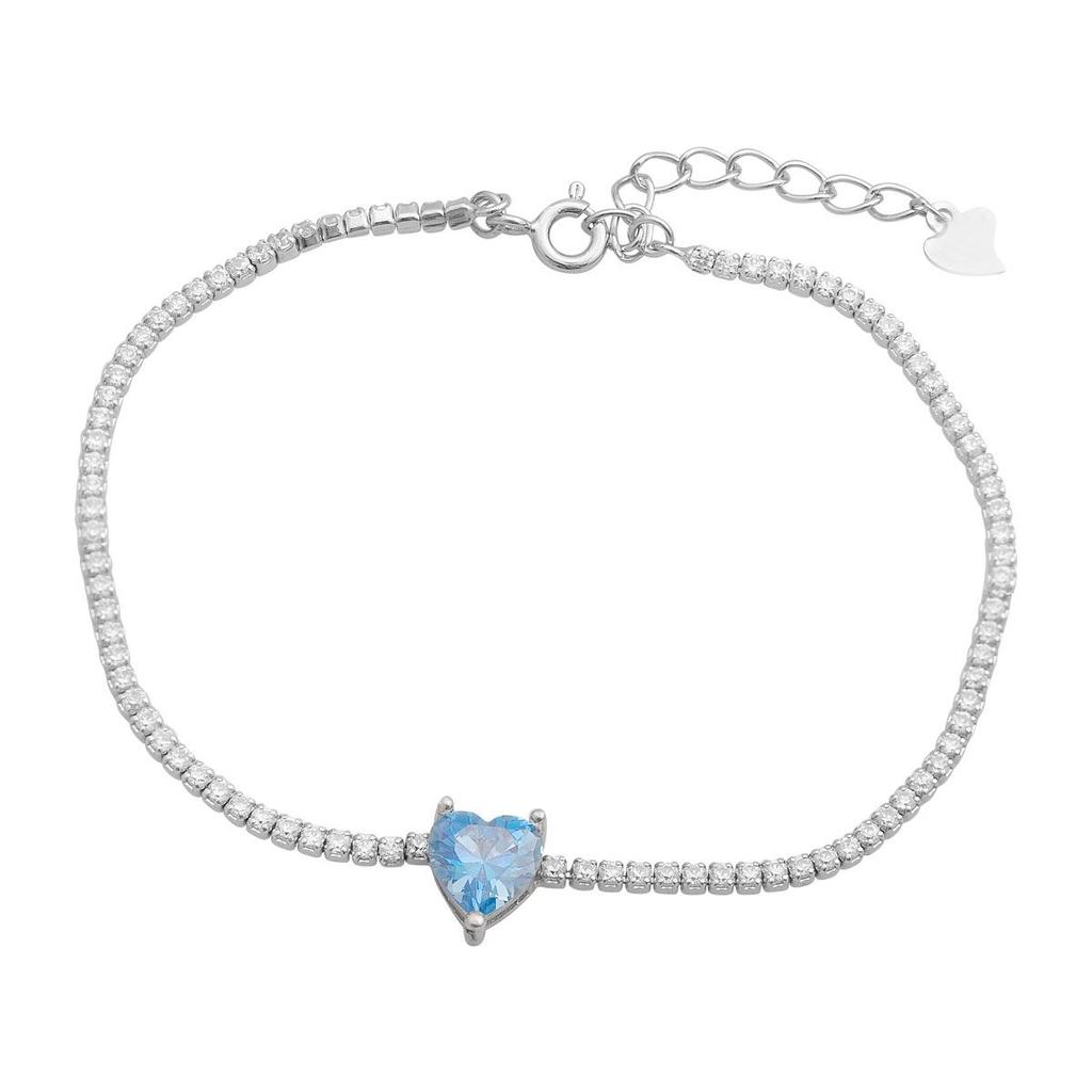 Silver Bracelet with Cubic Zirconia, Product Weight 3.41 G (60002009)