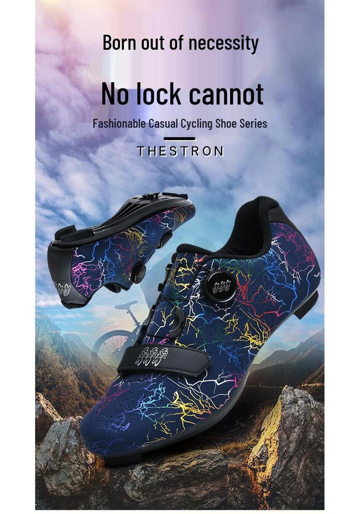 Unisex Lockable Cycling Shoes: Hard Sole for Road & Mountain Biking